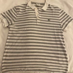Lacoste Men’s Polo - Gray and White